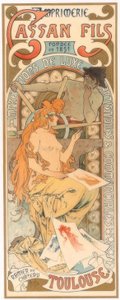 Drukkerij Cassan Fils door Alphonse Mucha