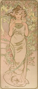 La Femme Animee en Fleur door Alphonse Mucha