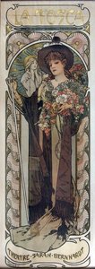 Poster voor het toneelstuk La Tosca door Victorien Sardou, 1899 door Alphonse Mucha