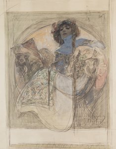 Zittende vrouw – studie voor een poster, 1897