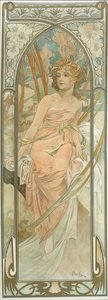De Tijden van de Dag: Ochtend Ontwaken door Alphonse Mucha