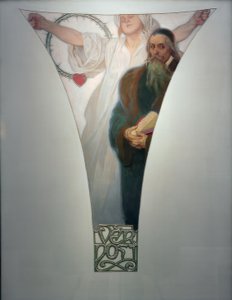 Trouw – J.A. Komensky door Alphonse Mucha