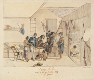 Bezoek aan een Raja van de Timor-eilanden door Alphonse Pellion
