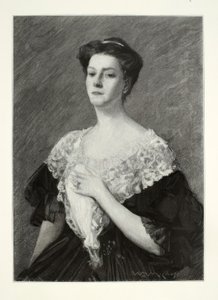 Portret van een vrouw door Alsace Henry Wolf