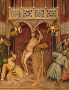 St. Joris onderworpen aan marteling op het rad