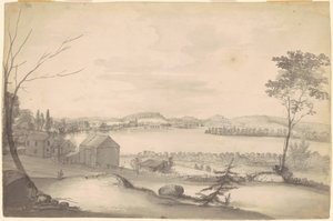 Studie voor "Uitzicht op Springfield aan de Connecticut Rivier"