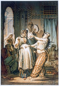 Egyptische buikdanseres, Caïro, 1862