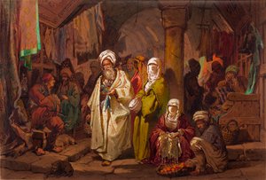 De Grote Bazaar door Amadeo Preziosi