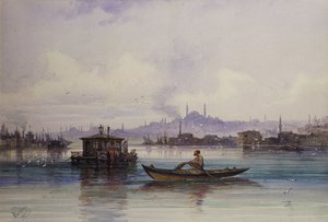 Op de Bosporus, 1865 door Amadeo Preziosi