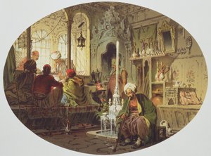 Ottomaanse koffiehuis, 1862 door Amadeo Preziosi
