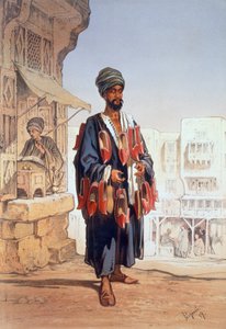 De pantoffelverkoper, 1862 door Amadeo Preziosi