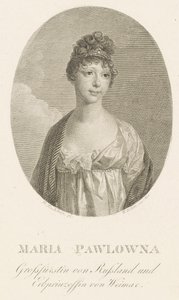 Grootvorstin Maria Pavlovna van Rusland 1786-1859, grootvorstin van Saksen-Weimar-Eisenach, 1808