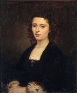 Portret van Athénaïs Mialaret 1826-1899, 1855 door Amandine Parrot