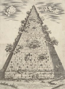 Sepulchrum C. Cestii Epulonis Ostensi Via Et Pyramide Et Marmore Quadrato Nobilissimum Atque Omnium Vetustissimum door Ambrogio Brambilla
