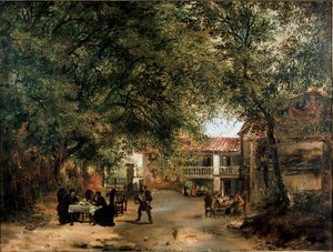 Uitzicht op de herberg van Cazzuola buiten de Vittoria-poort, Milaan