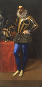 Portret van Lucio Foppa, c.1590 door Ambrogio Giovanni Figino
