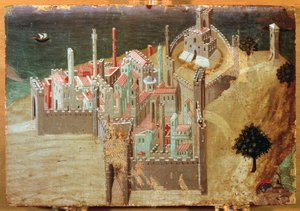 Stad aan zee door Ambrogio Lorenzetti