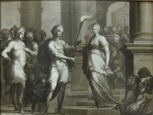 Theagene ontvangt de fakkel van Chariclée