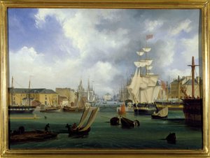 De haven van Le Havre, het Grote bassin, door Louis Garneray, circa 1820 door Ambroise Louis Garneray