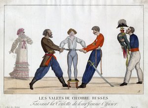 Toilet van een jonge Russische officier. door Ambroise Louis Garneray