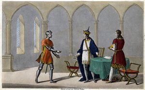 Childerik I had voor zijn vertrek uit Frankrijk de helft van een gouden muntstuk genomen, de andere helft had hij aan Guyeman gegeven. Ongeveer zes tot acht jaar later, toen Guyeman zag dat de geesten terugkeerden ten gunste van Childerik, stuurde hij hem  door Ambroise Tardieu
