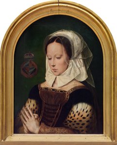 Vrouw in gebed door Ambrosius (after) Benson