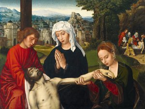 Pietà aan de Voet van het Kruis, ca. 1530 door Ambrosius Benson