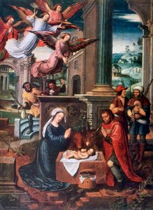 De geboorte van Christus door Ambrosius Benson