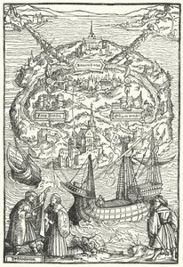 Het eiland Utopia door Ambrosius Holbein