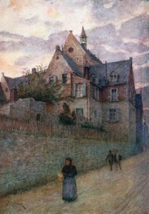 Het ziekenhuis, Dinant (kleurenlitho)