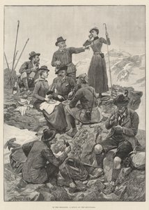In de Engadine, een lunch op de bergen door Amedee Forestier