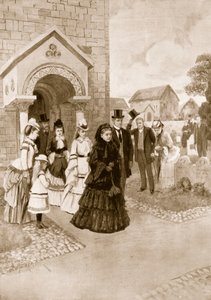 Het leven van koningin Victoria in Osborne: Hare Majesteit in de Whippingham-kerk, uit 