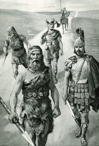 Wegen van Engeland: Oude Britse Hoofdman, Romeinse Soldaat, Saks, Deen en Normandiër door Amedee Forestier