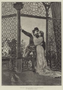 Scène uit Romeo en Julia, in het Lyceum Theater
