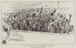 De grote unionistische bijeenkomst in het Opera-House, Haymarket