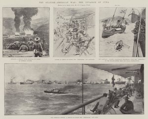 De Spaans-Amerikaanse Oorlog, de invasie van Cuba door Amedee Forestier