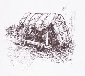 De Schildpad, een veldmachine, illustratie uit De Romeinse Soldaat, 1928