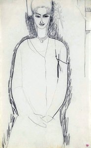 Anna Achmatova, 1911 door Amedeo Modigliani