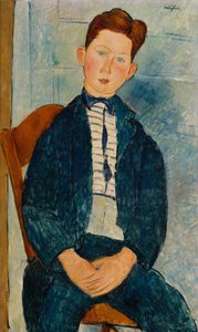 Jongen in een gestreepte trui, 1918