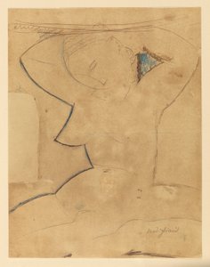 Caryatide met puntige borst door Amedeo Modigliani