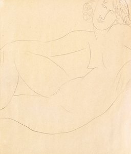Naakte vrouw leunend, 1918 door Amedeo Modigliani