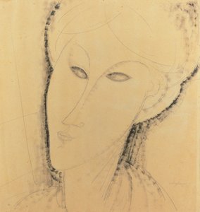 Hoofd van een vrouw door Amedeo Modigliani
