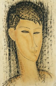 Hoofd van een jonge vrouw, 1914 door Amedeo Modigliani
