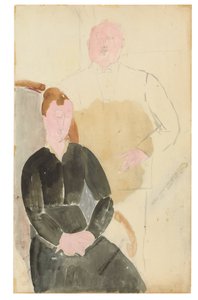Het Huishouden, 1915 door Amedeo Modigliani