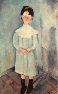 Het kleine meisje in blauw door Amedeo Modigliani