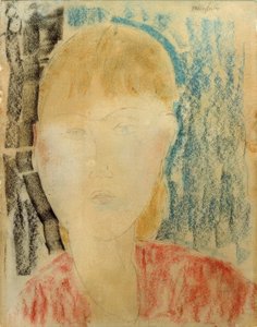 Het roze lijfje door Amedeo Modigliani