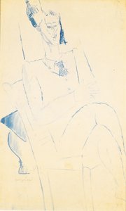 Portret van Jean Cocteau, ca. 1916 door Amedeo Modigliani
