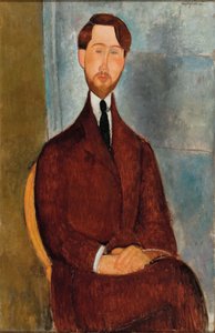 Portret van Leopold Zborowski door Amedeo Modigliani