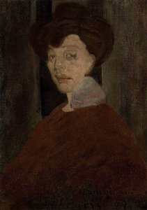 Portret van een vrouw door Amedeo Modigliani
