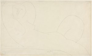 Liggende vrouwelijke naakt door Amedeo Modigliani
